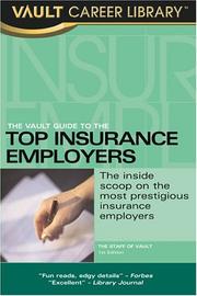 Cover of: Vault Guide to the Top Insurance Employers by Tyya N. Turner