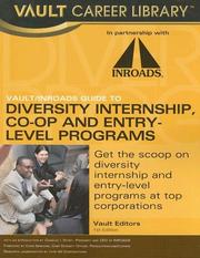 Cover of: Vault/INROADS Guide to Minority Entry-Level and Internship Programs (Vault/Inroads Guide to Minority Entry-Level & Internship Programs)