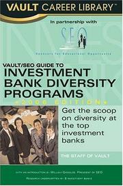 Cover of: Vault/SEO Guide to  Investment Bank Diversity Programs, 2006 Edition (Vault/Seo Guide to Minority Investment Banking Programs)