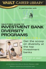 Cover of: Vault/SEO Guide to Minority Investment Banking Programs