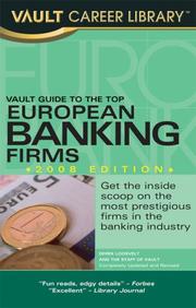 Cover of: Vault Guide to the Top European Banking Firms