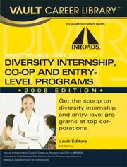 Cover of: Vault/INROADS Guide to Minority Entry-Level and Internship Programs
