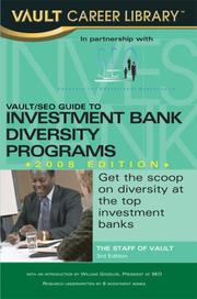 Cover of: Vault/SEO Guide to Minority Investment Banking Programs