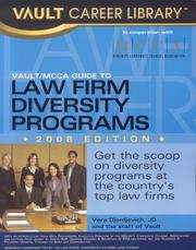 Cover of: Vault/MCCA Guide to Law Firm Diversity Programs, 2008 Edition (Vault/MCCA Guide to Law Firm Diversity Program)