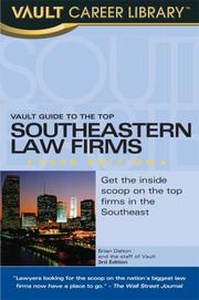 Cover of: Vault Guide to the Top Southeastern Law Firms by Brian Dalton