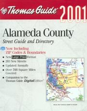 Cover of: Thomas Guide 2001 Alameda County (Thomas Guide Alameda County Street Guide & Directory)