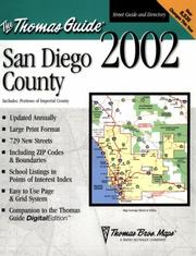 Cover of: Thomas Guide 2002 San Diego County Including Portions of Imperial County: Street Guide and Directory (San Diego County Including Portions of Imperial County Street Guide and Directory)