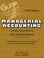 Cover of: Cost/Managerial Accounting Exam Questions and Explanations