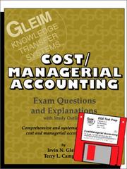 Cover of: Cost/Managerial Exam Questions and Explantions book and 3.5" diskette software