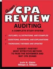 Cover of: CPA Review Auditing 2000-2001 by Irvin N. Gleim, Irvin Gleim, William Hillison