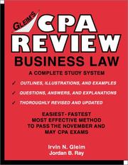 Cover of: CPA Review Business Law: 2000-2001