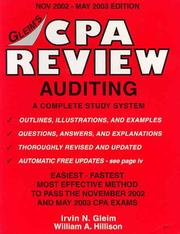 Cover of: CPA Review Auditing 2002-2003