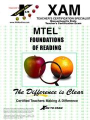 Cover of: MTEL Foundations of Reading