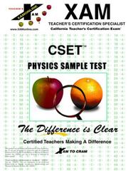 Cover of: Cset Physics Sample Test by Xam