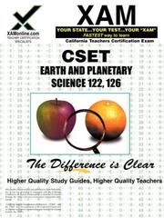 Cover of: CSET Earth and Planetary Science 122, 126 | Sharon Wynne