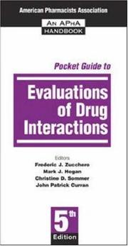 Cover of: Pocket Guide to Evaluation of Drug Interactions