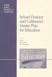 Cover of: School Finance and California's Master Plan for Education