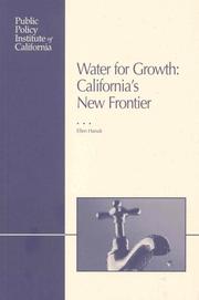 Cover of: Water for Growth: California's New Frontier