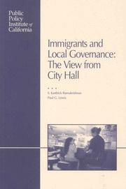 Cover of: Immigrants and Local Governance: The View from City Hall