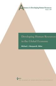 Cover of: Advances in Developing Human Resources: Developing Human Resources in the Global: Economy