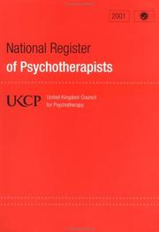 Cover of: National Register of Psychotherapists: 2001