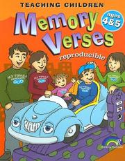 Cover of: TEACHING CHILDREN MEMORY VERSES, AGES 4&5 (Teaching Children Memory Verses)