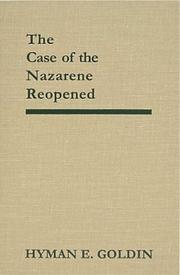 Cover of: The Case of the Nazarene Reopened