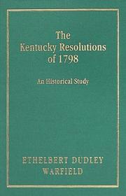 Kentucky Resolutions of 1798 by Ethelbert Dudley Warfield