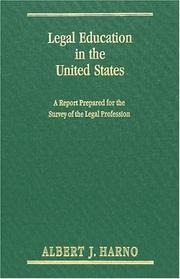 Cover of: Legal Education in the United States by Albert James Harno
