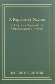 Cover of: A Republic Of Nations | Raleigh C. Minor