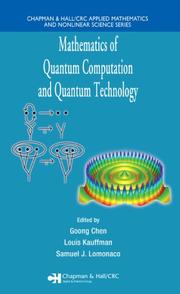Cover of: Mathematics of Quantum Computation and Quantum Technology (Applied Mathematics and Nonlinear Science)