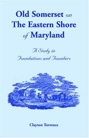 Old Somerset on the Eastern Shore of Maryland by William Lindsay Hopkins