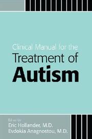 Cover of: Clinical Manual for the Treatment of Autism