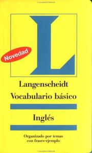 Cover of: Langenscheidt Vocabulario Basico Ingles (Diccionarios Para El Mercado Hispanico)