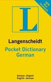 Cover of: Langenscheidt Pocket German Dictionary: German-english/ English-german (Langenscheidt Pocket Dictionary)