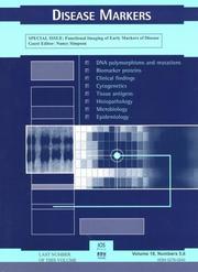 Cover of: Functional Imaging of Early Markers of Disease (Disease Markers) by Nancy Simpson