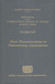 Cover of: From nanostructures to nanosensing applications