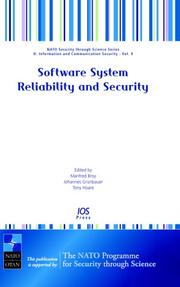 Cover of: Software Systems Reliability and Security - Volume 9 NATO Security through Science Series: Information and Communication Security (Nato Security Through ... D: Information and Communication Security)