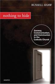 Cover of: Nothing to Hide by Russell Shaw