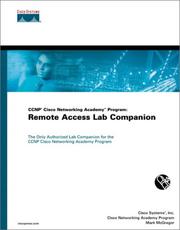 Cover of: CCNP Cisco Networking Academy Program: Remote Access Lab Companion