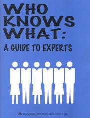 Cover of: Who Knows What  | Ltd. Washington Researchers