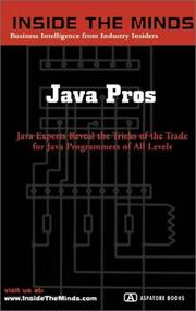 Cover of: Java Pros by Inside the Minds