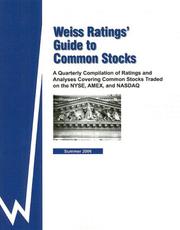 Cover of: Weiss Ratings' Guide to Common Stocks Summer 06: A Quarterly Compilation of Ratings and Analyses Covering Common Stocks Traded on the Nyse, Amex and Nasdaq : (Weiss Ratings' Guide to Common Stock)