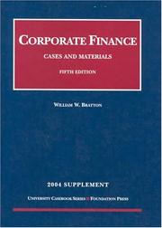 Cover of: 2004 Supplement to Corporate Finance