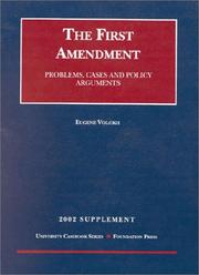 Cover of: Supplement to the First Amendment