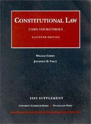 Cover of: 2003 Supplement to Constitutional Law