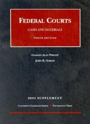 Cover of: 2003 Supplement to Federal Courts