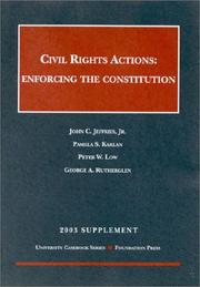 Cover of: 2003 Supplement to Civil Rights Actions: Enforcing the Constitution (University Casebook Series)