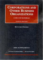 Cover of: 2004 Supplement to Corporation and Other Business Organizations