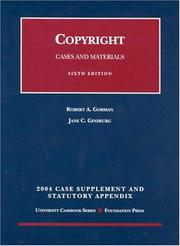 Front cover of 2004 Supplement to Copyright by Robert A. Gorman
